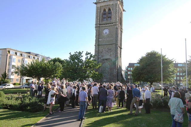 People in the Memorial Gardens