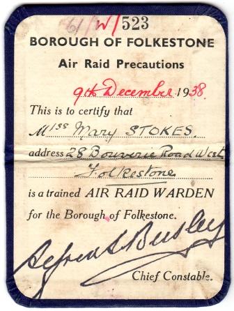 The ARP Certificate of Mary Stokes