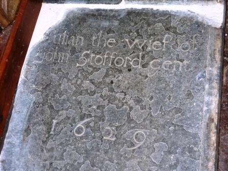 Slate memorial 1629