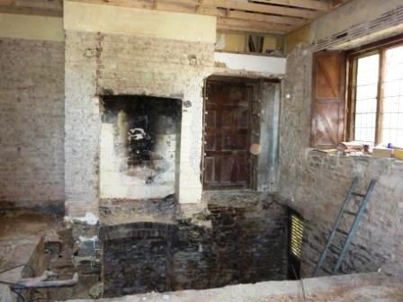 The kitchen towards the Great Hall